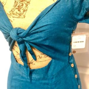 Free People Gorgeous Teal Dress